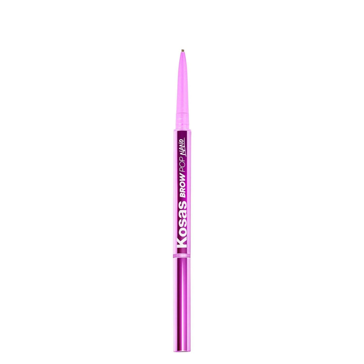 Kosas Brow Pop Nano Ultra-Fine 1mm Eyebrow Pencil with Spoolie, Brown Black