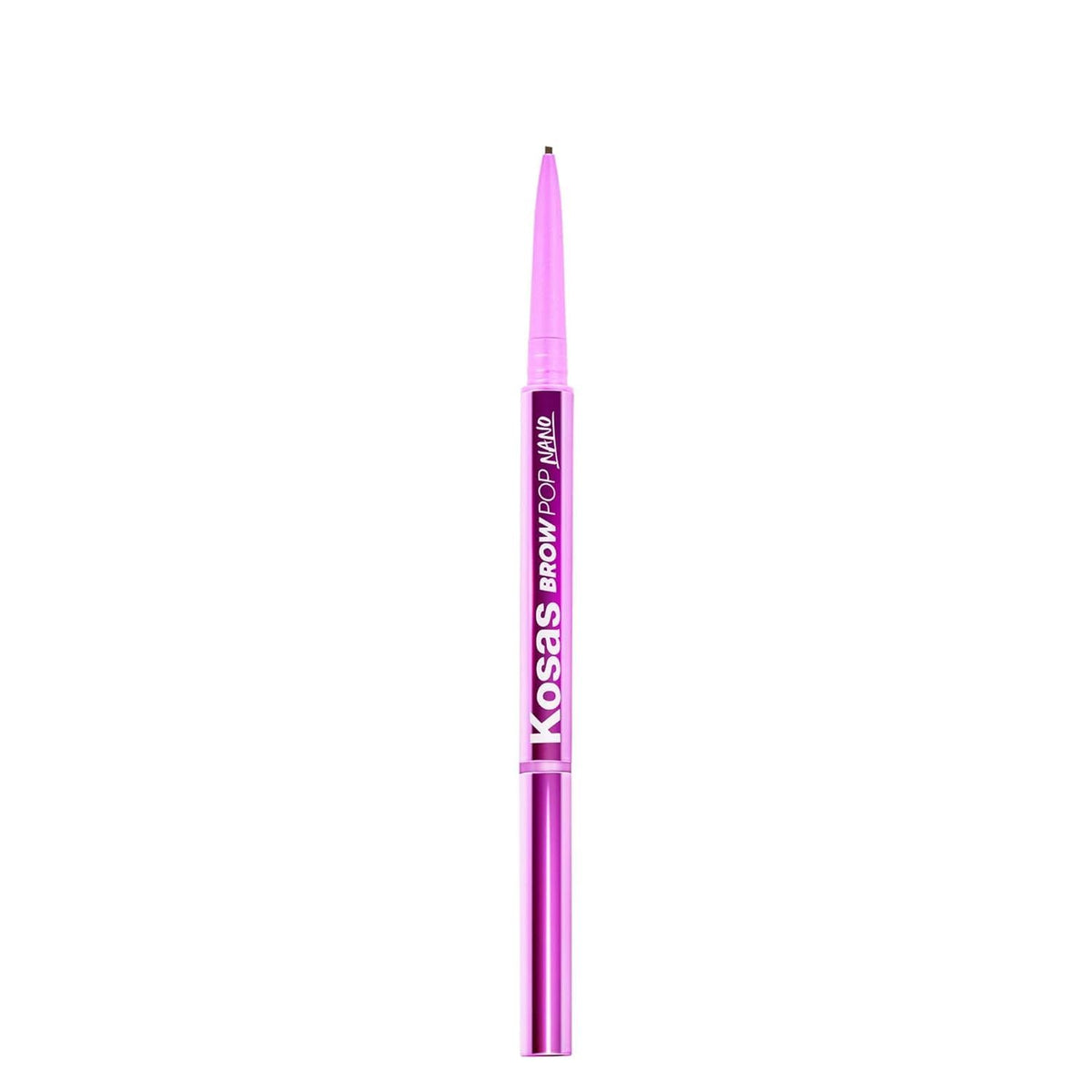 Kosas Brow Pop Nano Ultra-Fine 1mm Eyebrow Pencil with Spoolie, Brown Black