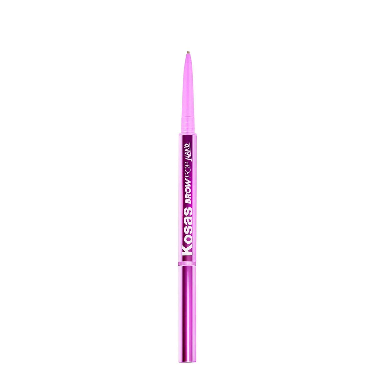 Kosas Brow Pop Nano Ultra-Fine 1mm Eyebrow Pencil with Spoolie, Brown Black