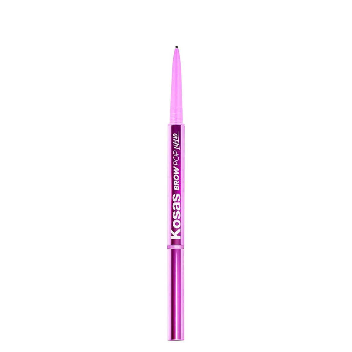 Kosas Brow Pop Nano Ultra-Fine 1mm Eyebrow Pencil with Spoolie, Brown Black