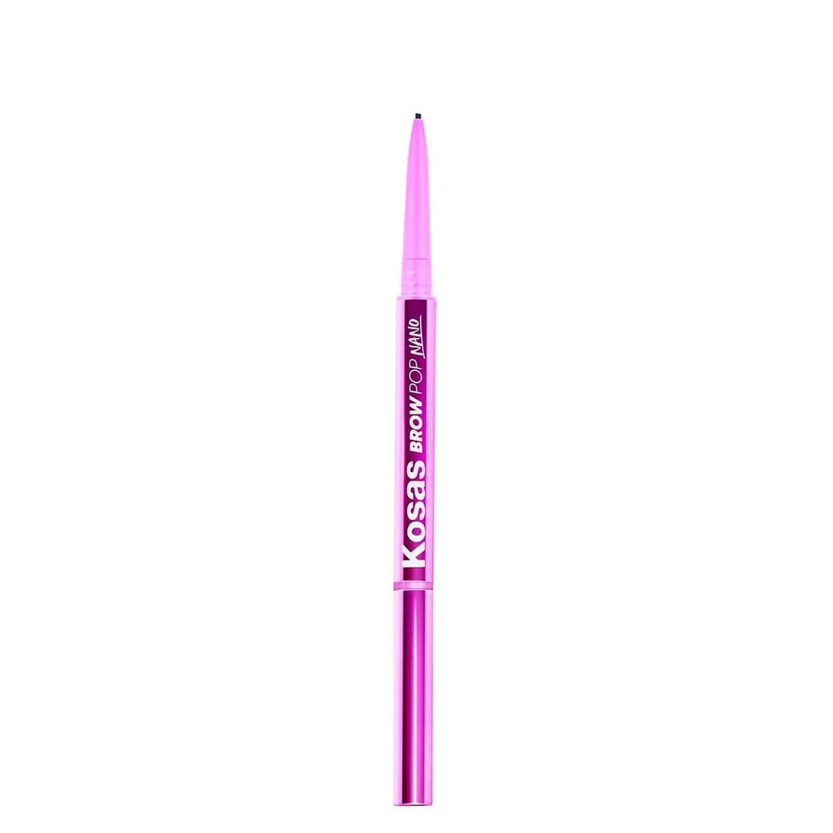 Kosas Brow Pop Nano Ultra-Fine 1mm Eyebrow Pencil with Spoolie, Brown Black
