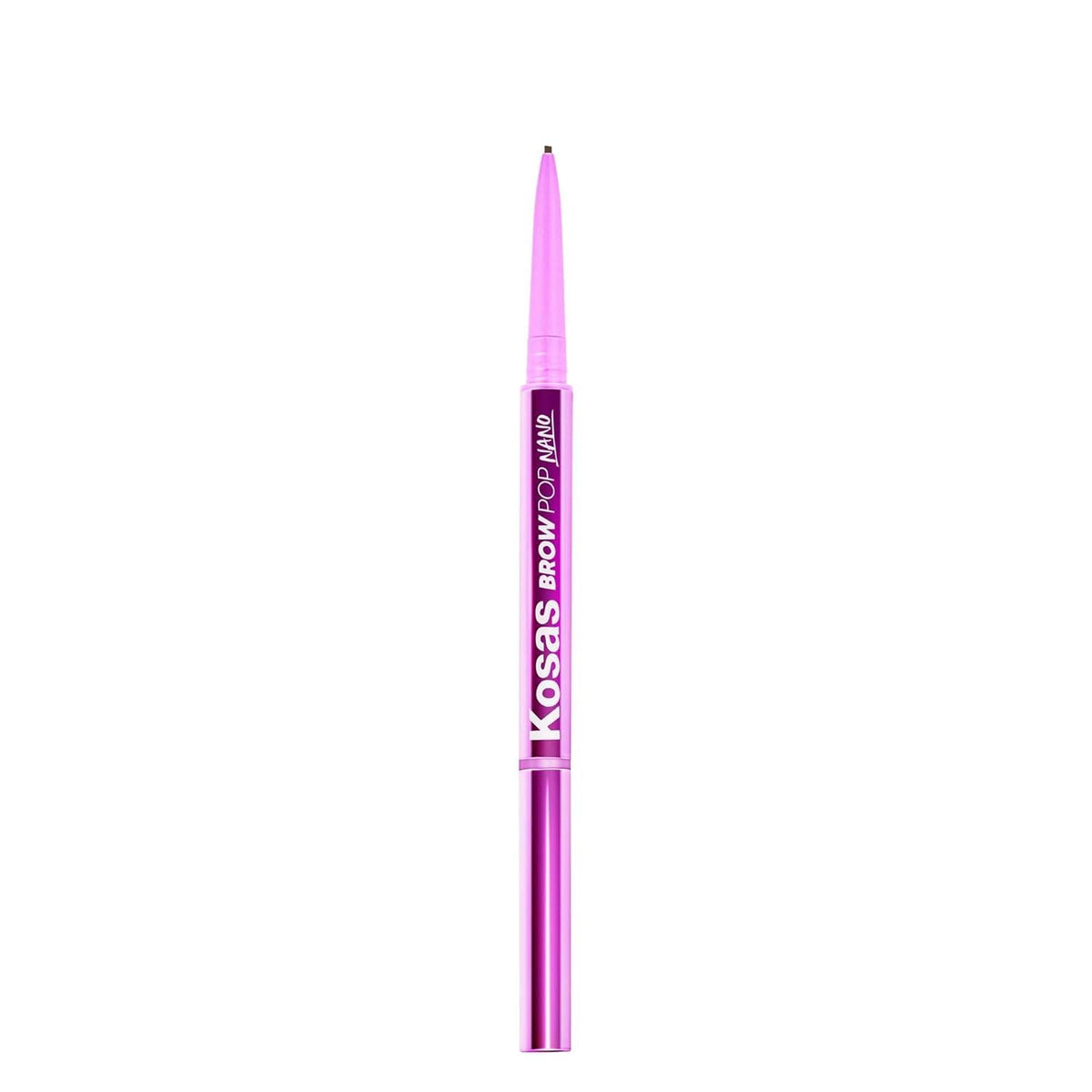 Kosas Brow Pop Nano Ultra-Fine 1mm Eyebrow Pencil with Spoolie, Brown Black