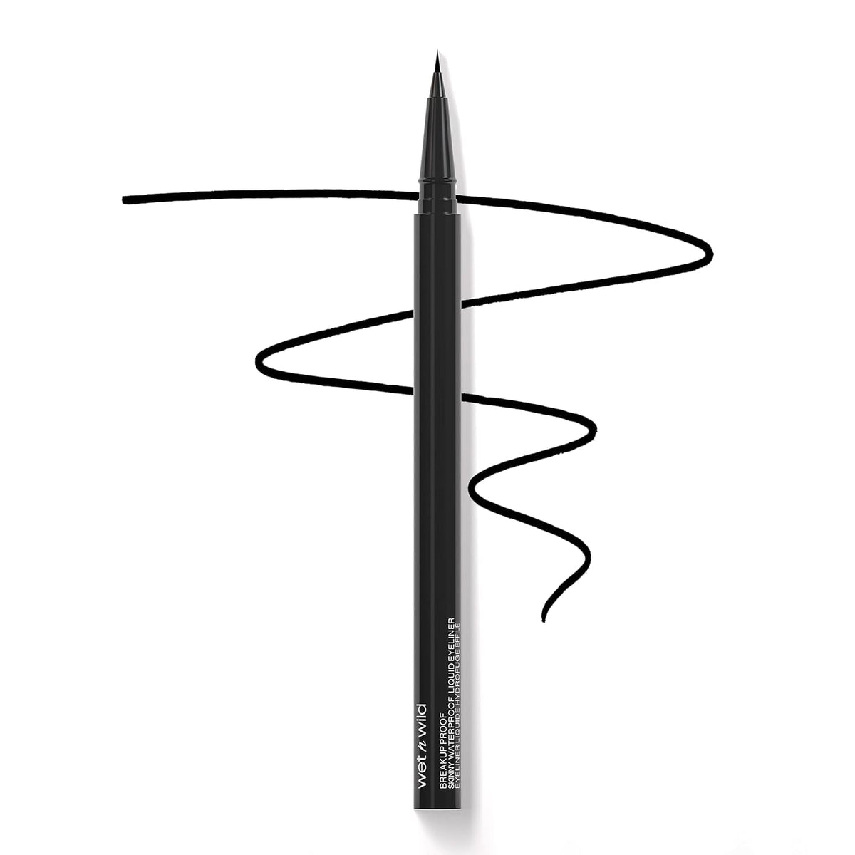wet n wild Mega Last Breakup Proof Liquid Eyeliner - Ultra-Fine Brush, Waterproof, 16-Hour Long-Lasting Wear- Cruelty-Free & Vegan - Black