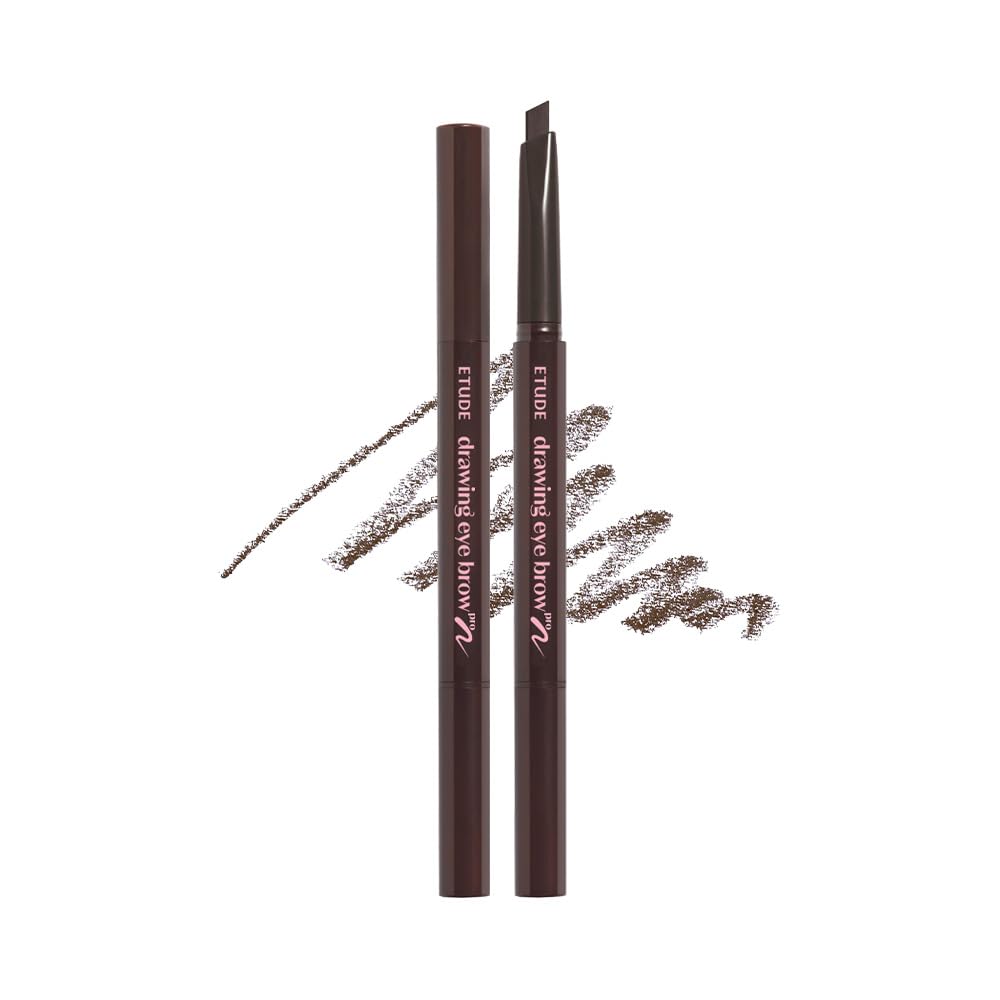ETUDE Drawing Eye Brow Pro (Dark Brown) Eyebrow Pencil for women, Microblading, Long Lasting, Soft Textured Natural Daily Look, Korean Makeup, Beauty (0.008 Ounce)