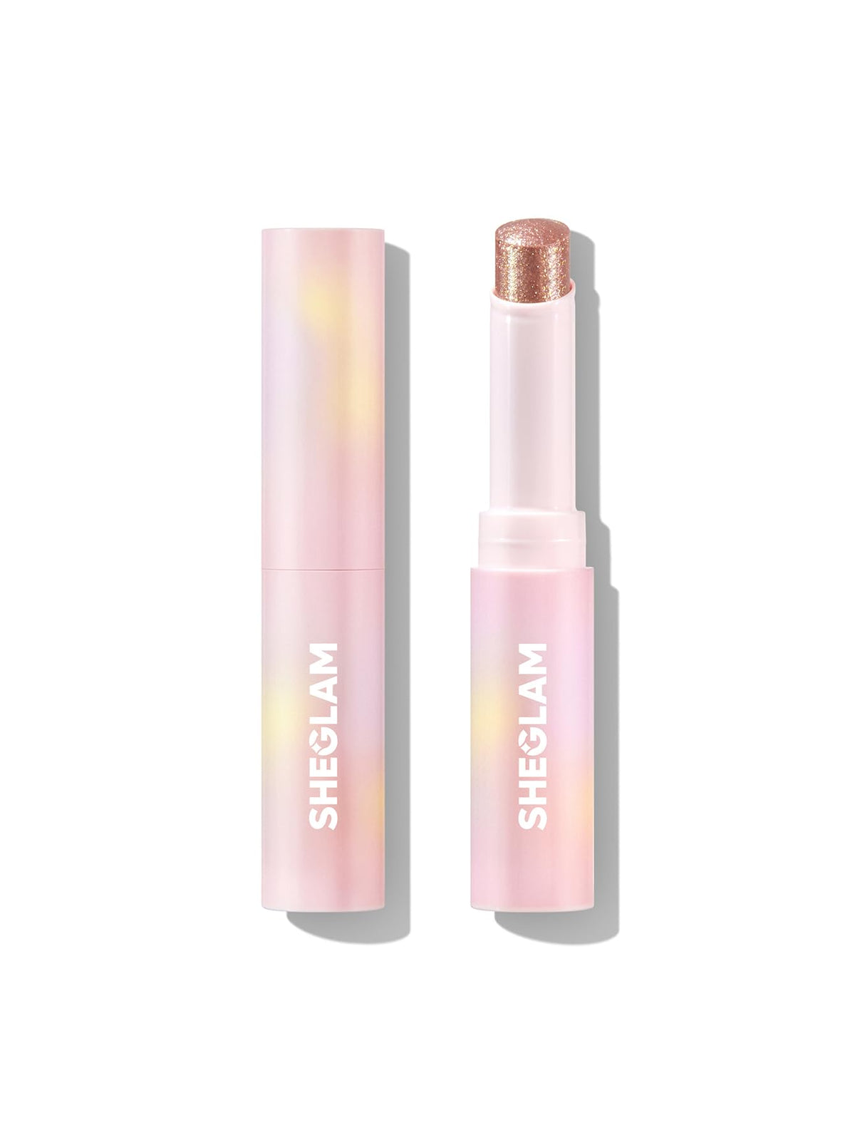 SHEGLAM Crystal Jelly Glaze Stick Eye Shadow Stick Eyeliner Brightener Pencil Crayon with Brush Easy to Blend Long Lasting Shimmer Eyeshadow-Champagne Gleam