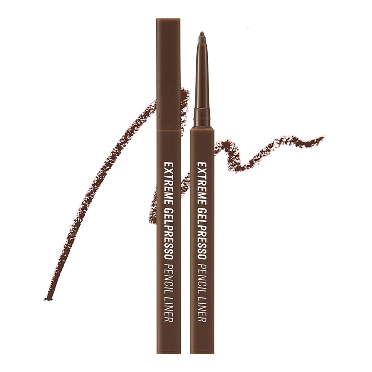 CLIO Extreme Gelpresso Pencil Eyeliner, Gel Smooth Waterproof Formula, High Pigment Color, Smudge Proof Long Wear, Creamy Glide, Tightline Blend Control, Safe for Sensitive Eyes (001 Black Brown)