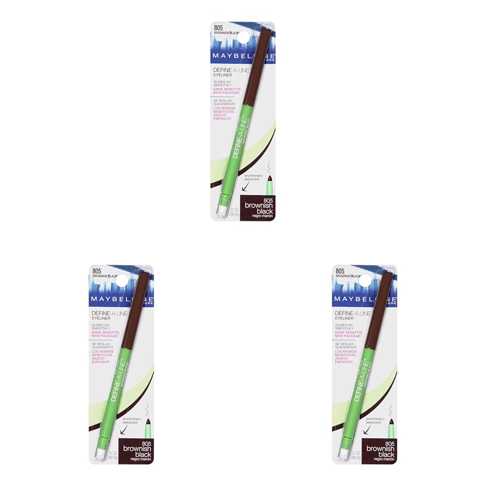 MAYBELLINE New York Define-A-Line Eyeliner, Ebony Black, 0.01 Ounce