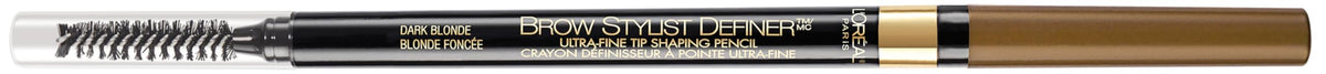 L'Oreal Paris Makeup Brow Stylist Definer Waterproof Eyebrow Pencil, Ultra-Fine Mechanical Pencil, Draws Tiny Brow Hairs and Fills in Sparse Areas and Gaps, Dark Brunette, 0.11 Ounce (Pack of 2)