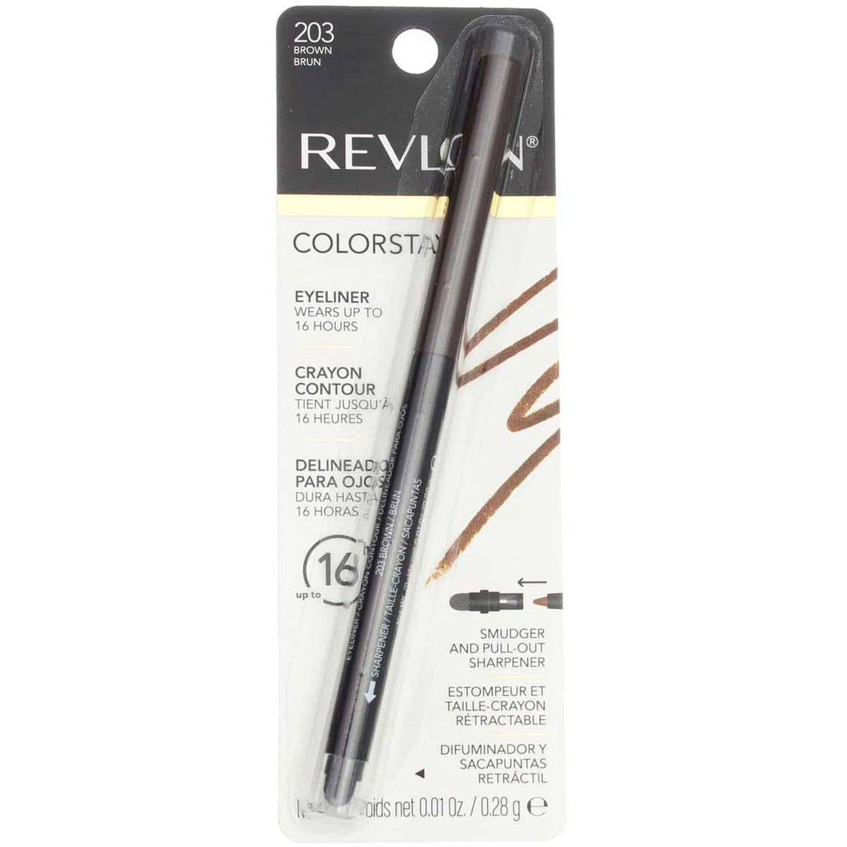Revlon ColorStay Pencil Waterproof Eyeliner, 201 Black, 2 pack
