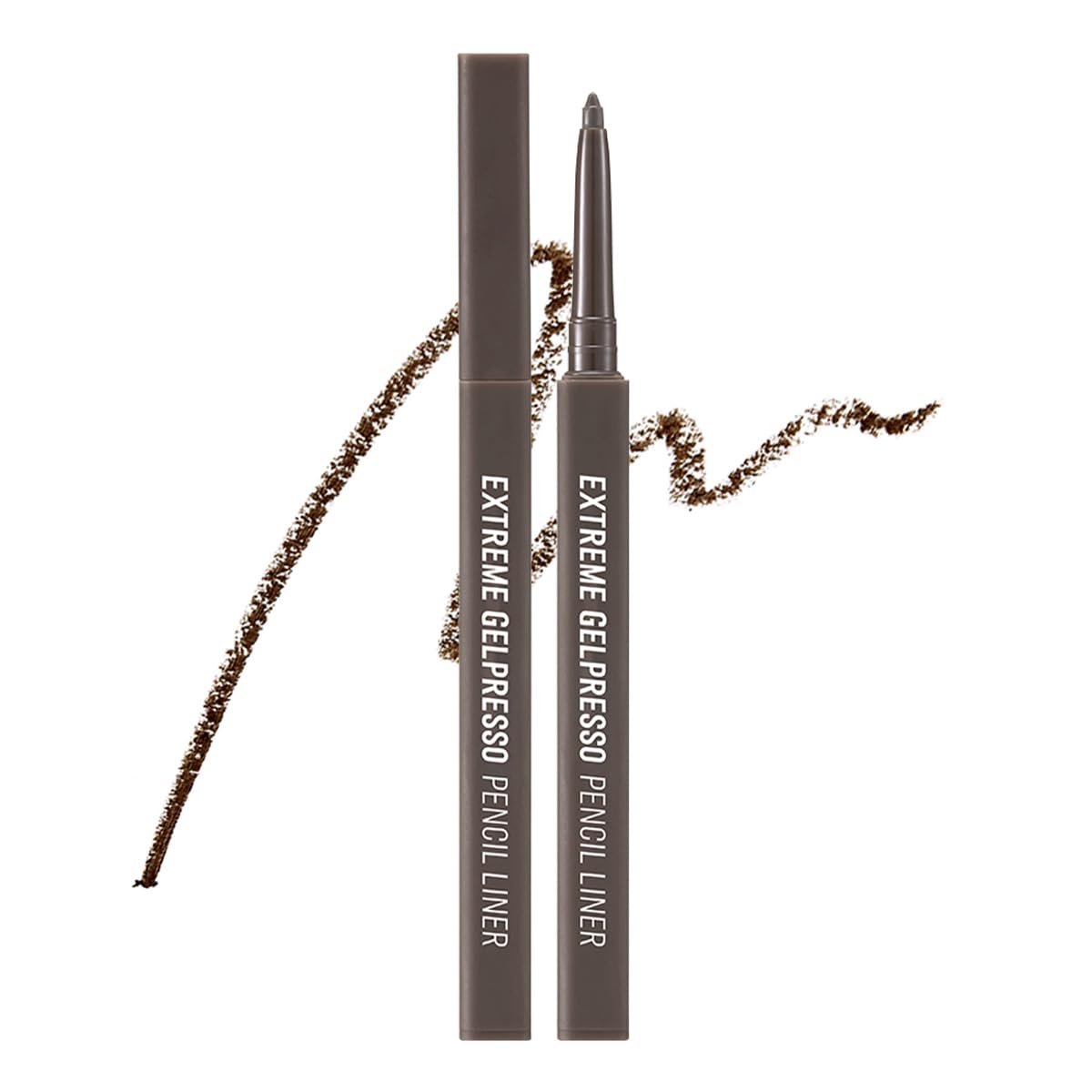 CLIO Extreme Gelpresso Pencil Eyeliner, Gel Smooth Waterproof Formula, High Pigment Color, Smudge Proof Long Wear, Creamy Glide, Tightline Blend Control, Safe for Sensitive Eyes (001 Black Brown)