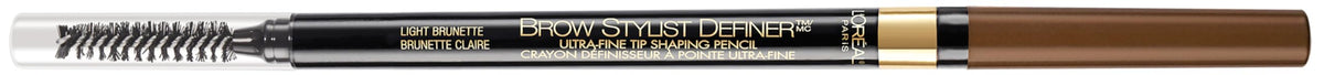 L'Oreal Paris Makeup Brow Definer Waterproof Eyebrow Pencil, Ultra-Fine Mechanical Pencil, Draws Tiny Brow Hairs and Fills in Sparse Areas and Gaps, Soft Black, 0.003 Ounce (Pack of 1)