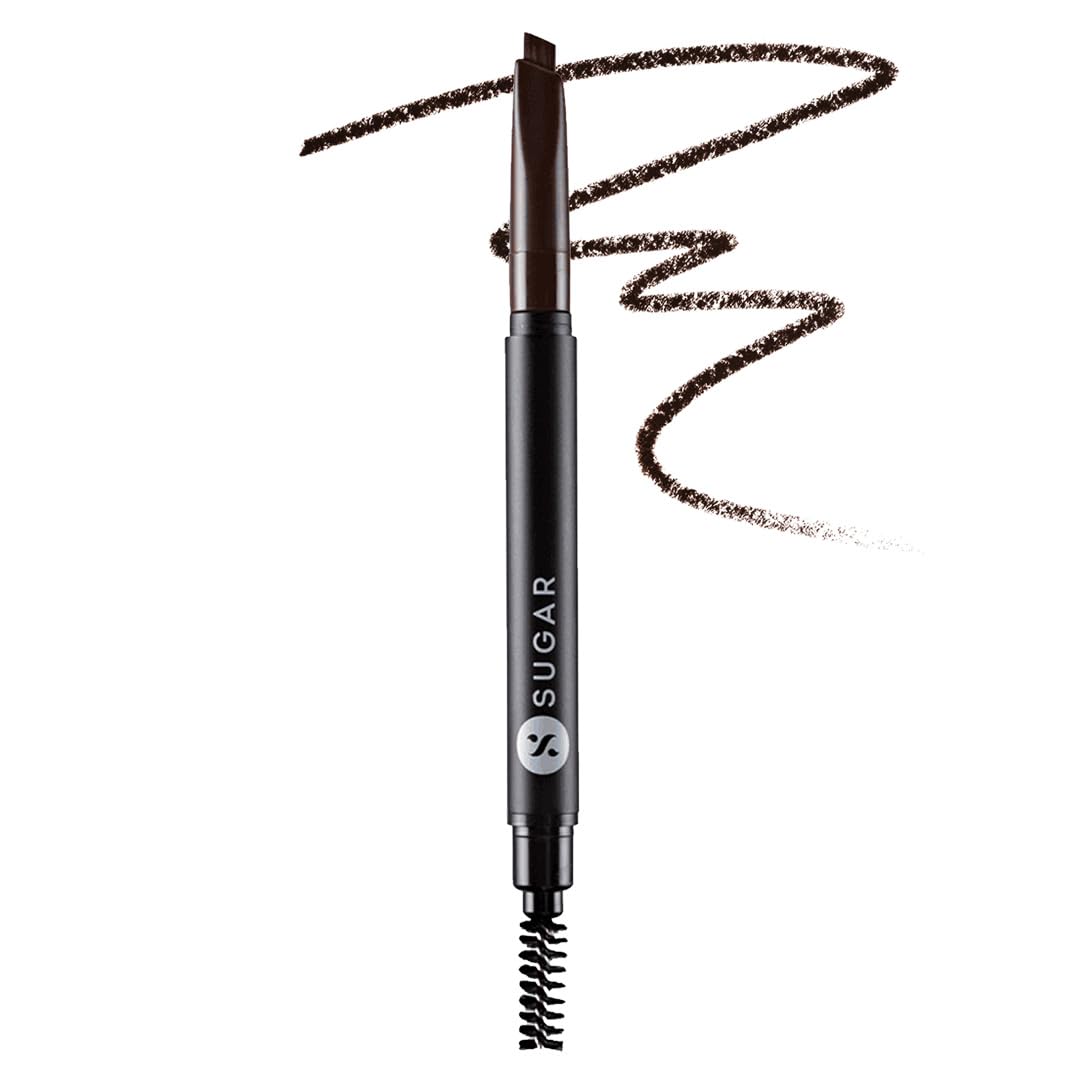 SUGAR Cosmetics Arch Arrival Brow Definer with Spoolie Lasts Upto 12hrs Pigmented Eyebrow Pencil Long Lasting & Natural Finish 3.5gm 1 count (Pack of 1) 02 Taupe Tom (Grey Brown)