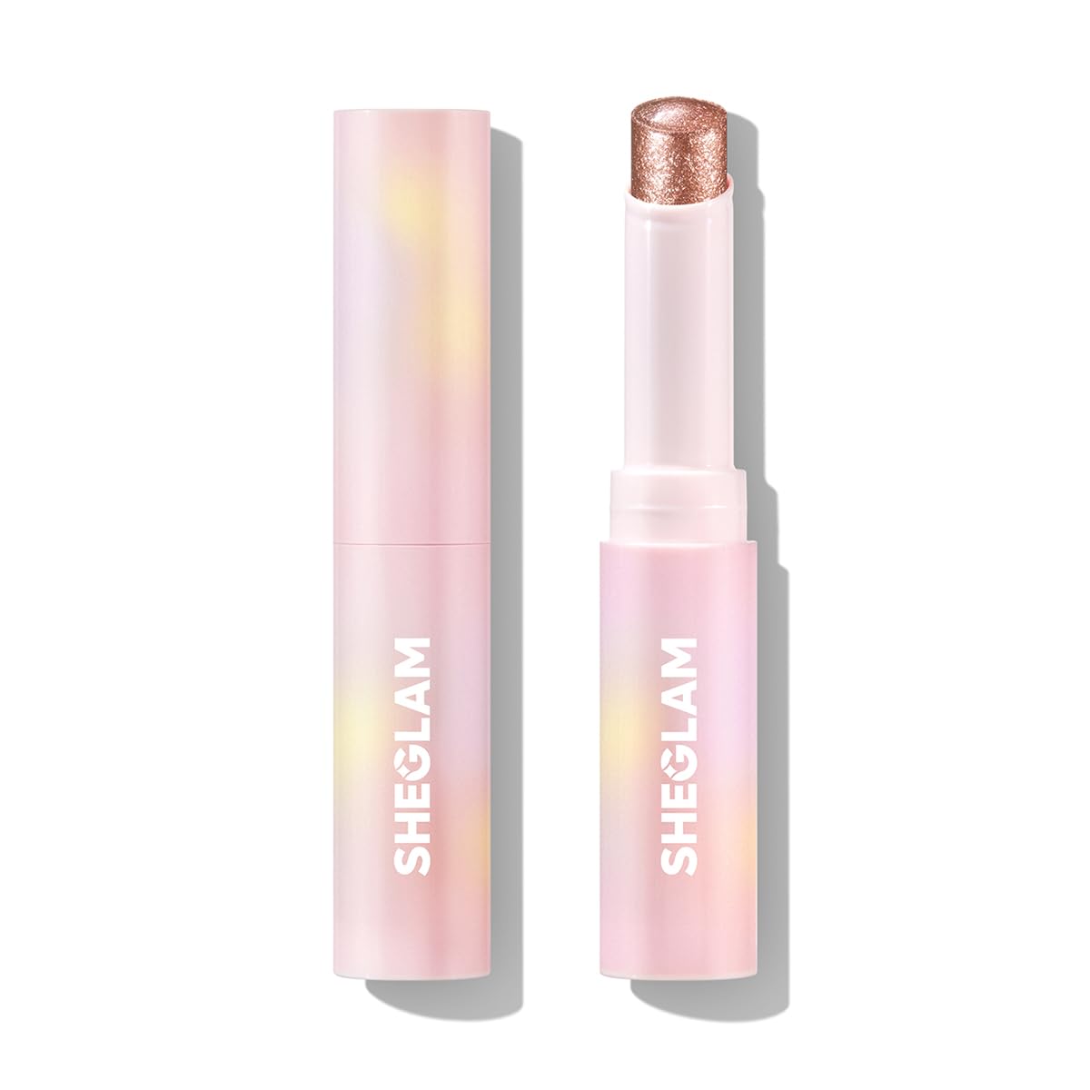 SHEGLAM Crystal Jelly Glaze Stick Eye Shadow Stick Eyeliner Brightener Pencil Crayon with Brush Easy to Blend Long Lasting Shimmer Eyeshadow-Champagne Gleam