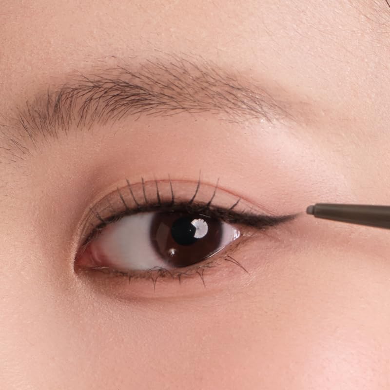 JUDYDOLL Ultrafine Gel Eyeliner Penci - Brown Eyeliner, Fine Lining For Inner & Outer Eyes, Smudge-Proof & Water-Resistant, Smooth Glide Formula (02 Dark Brown)