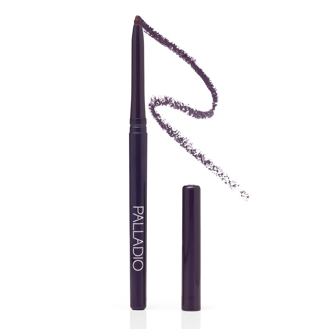 Palladio Retractable Waterproof Eyeliner, Eggplant, Creamy, Slip Twist Up Pencil Eye Liner, Smudge Proof Long Lasting Application, No Sharpener Required