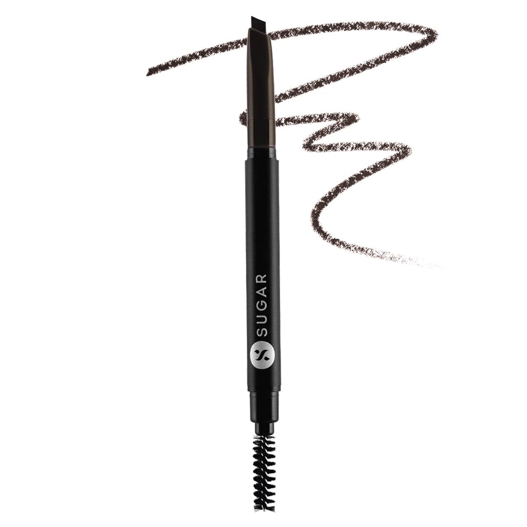 SUGAR Cosmetics Arch Arrival Brow Definer with Spoolie Lasts Upto 12hrs Pigmented Eyebrow Pencil Long Lasting & Natural Finish 3.5gm 1 count (Pack of 1) 02 Taupe Tom (Grey Brown)