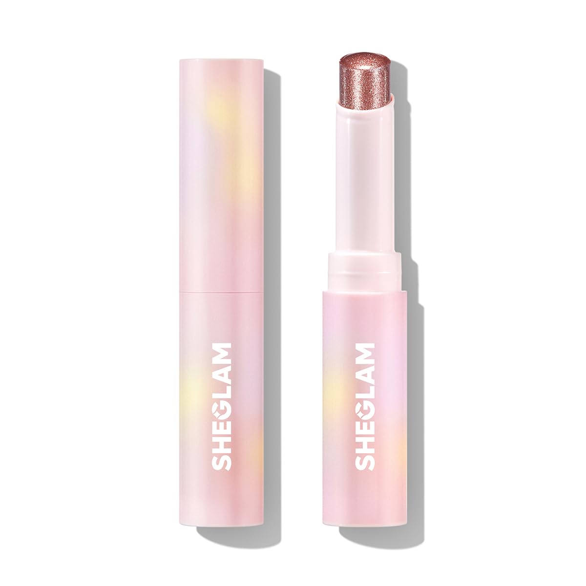 SHEGLAM Crystal Jelly Glaze Stick Eye Shadow Stick Eyeliner Brightener Pencil Crayon with Brush Easy to Blend Long Lasting Shimmer Eyeshadow-Champagne Gleam