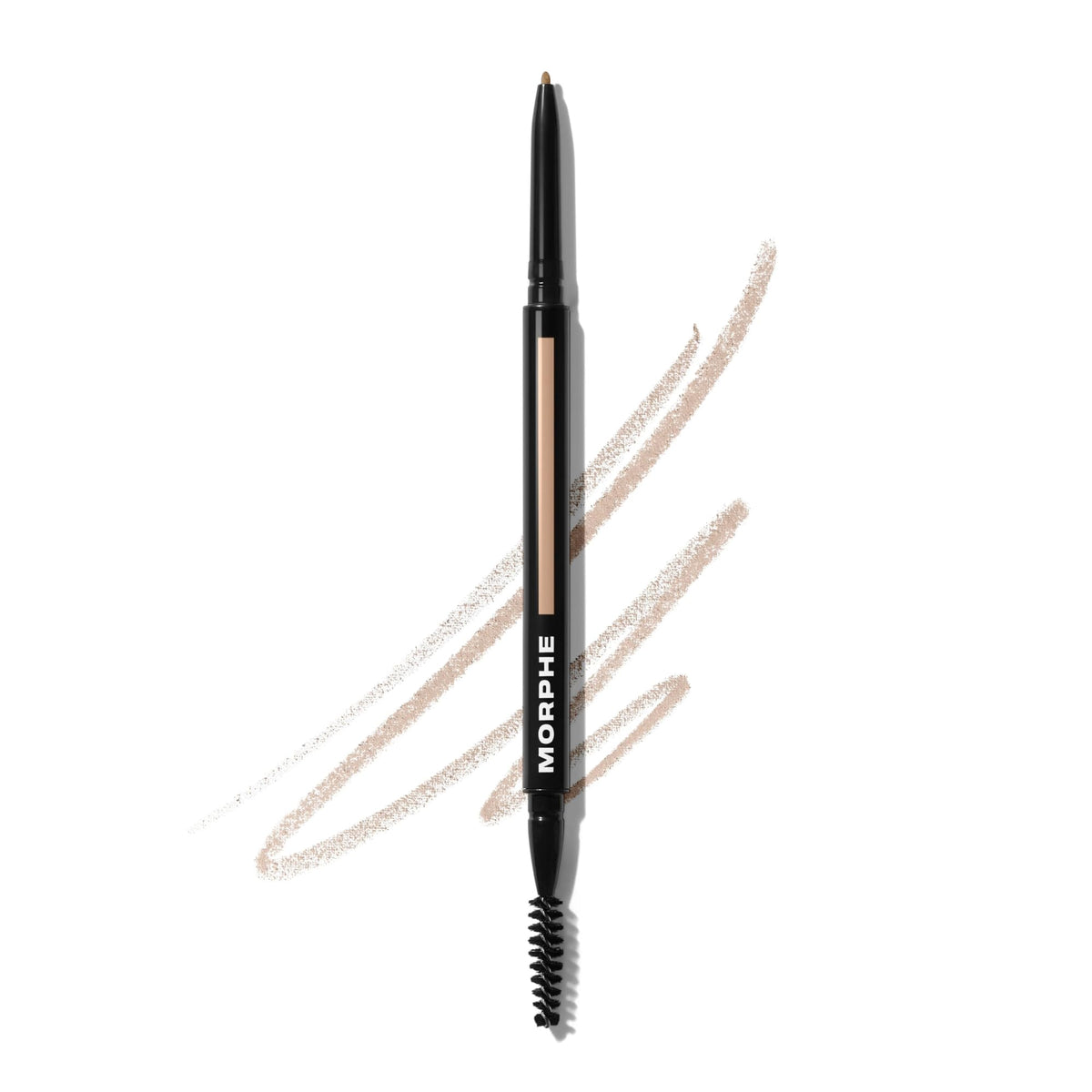 Morphe Micro Dual Eyebrow Pencil - Dual-Ended Brow Pencil Featuring a Retractable, Ultra-Precise, Pointed Tip - Richly Pigmented, Smooth-Gliding, Long-Lasting Wax Formula - Chocolate Mousse (0.003 oz)