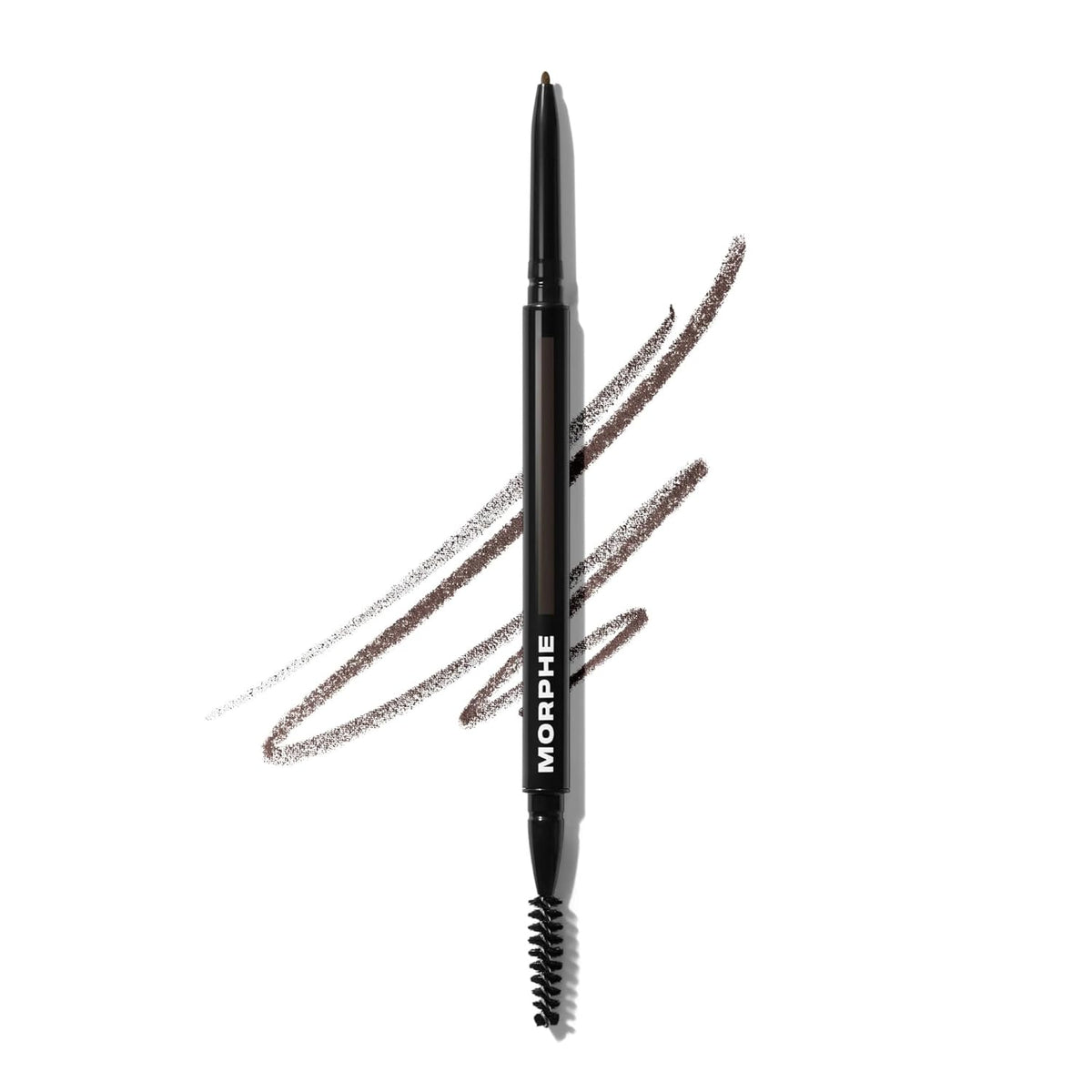 Morphe Micro Dual Eyebrow Pencil - Dual-Ended Brow Pencil Featuring a Retractable, Ultra-Precise, Pointed Tip - Richly Pigmented, Smooth-Gliding, Long-Lasting Wax Formula - Chocolate Mousse (0.003 oz)