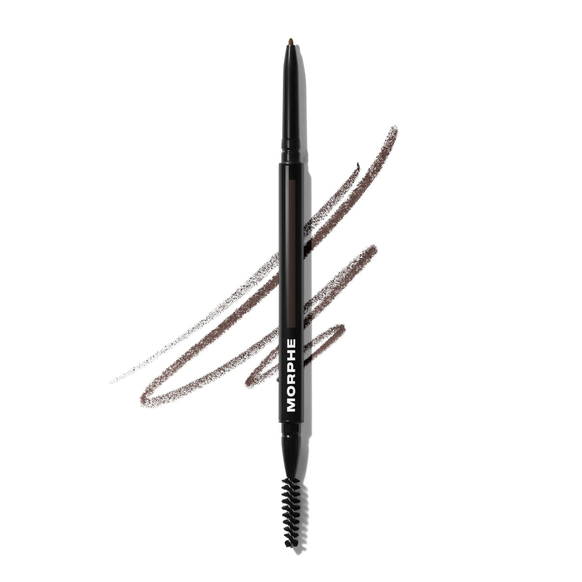 Morphe Micro Dual Eyebrow Pencil - Dual-Ended Brow Pencil Featuring a Retractable, Ultra-Precise, Pointed Tip - Richly Pigmented, Smooth-Gliding, Long-Lasting Wax Formula - Chocolate Mousse (0.003 oz)