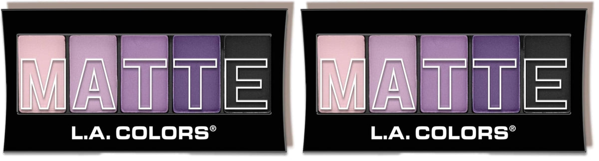L.A. COLORS 5 Color Matte Eyeshadow, Purple Cashmere CEM473