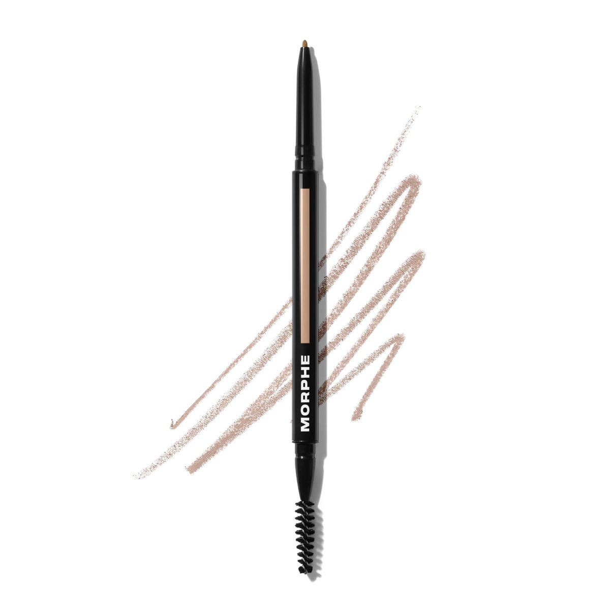 Morphe Micro Dual Eyebrow Pencil - Dual-Ended Brow Pencil Featuring a Retractable, Ultra-Precise, Pointed Tip - Richly Pigmented, Smooth-Gliding, Long-Lasting Wax Formula - Chocolate Mousse (0.003 oz)