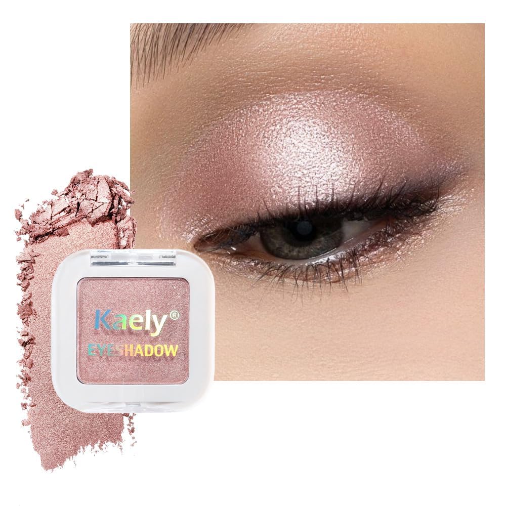 evpct Mauve Taupe Plum Matte Single Eye Shadow Palette Makeup for Older Women, Plum Lavender Purple Natural Cream Eyeshadow Palette for Green Eyes, High Pigment Mini Monochrome Eyeshadow