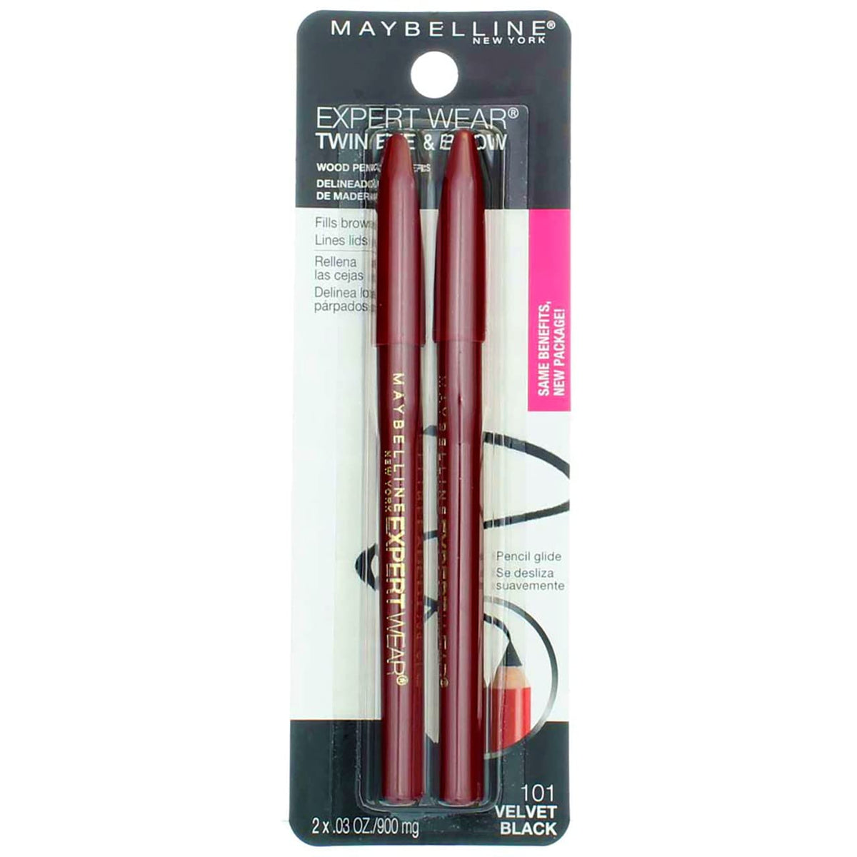 Maybelline New York Expert Wear Twin Brow & Eye Pencils Makeup, Blonde, 2 Count (Pack of 2)