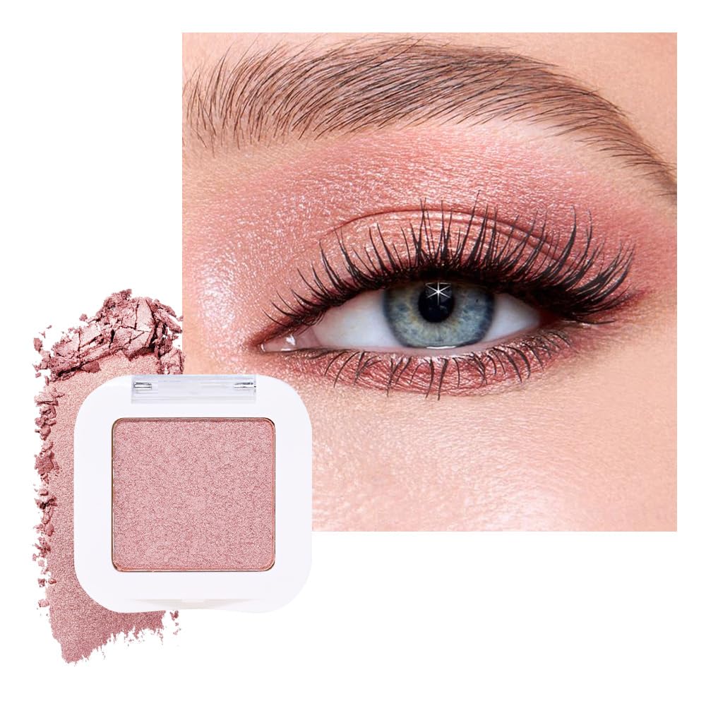 evpct Mauve Taupe Plum Matte Single Eye Shadow Palette Makeup for Older Women, Plum Lavender Purple Natural Cream Eyeshadow Palette for Green Eyes, High Pigment Mini Monochrome Eyeshadow
