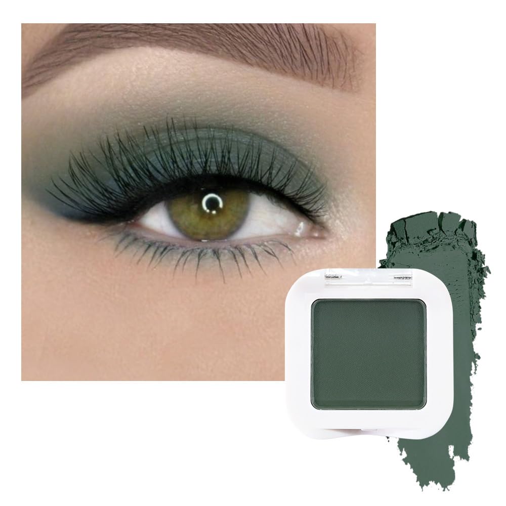 evpct Mauve Taupe Plum Matte Single Eye Shadow Palette Makeup for Older Women, Plum Lavender Purple Natural Cream Eyeshadow Palette for Green Eyes, High Pigment Mini Monochrome Eyeshadow