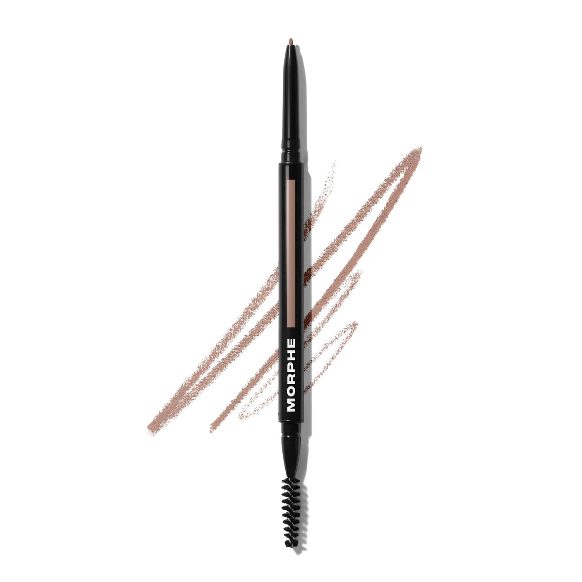 Morphe Micro Dual Eyebrow Pencil - Dual-Ended Brow Pencil Featuring a Retractable, Ultra-Precise, Pointed Tip - Richly Pigmented, Smooth-Gliding, Long-Lasting Wax Formula - Chocolate Mousse (0.003 oz)