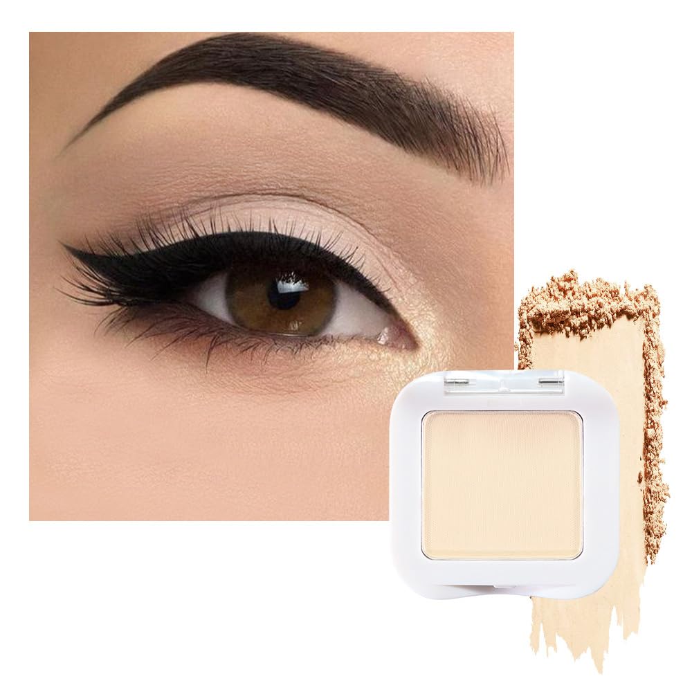 evpct Mauve Taupe Plum Matte Single Eye Shadow Palette Makeup for Older Women, Plum Lavender Purple Natural Cream Eyeshadow Palette for Green Eyes, High Pigment Mini Monochrome Eyeshadow