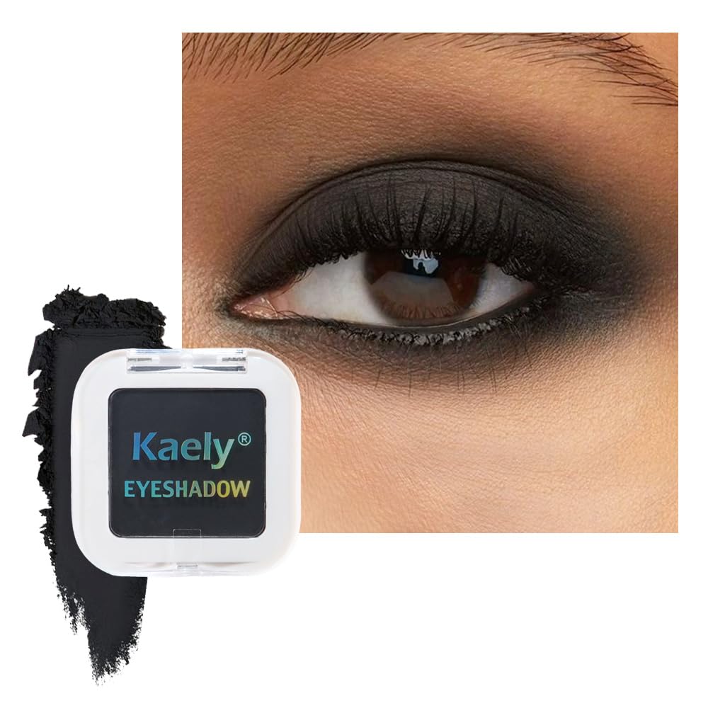 Kaely Dusty Pink Champagne Shimmer Single Eyeshadow Makeup, Rose Gold Neutral Powder Matte Eye Shadow for Older Women, Monochrome Eye Shadow Palette Pigmented Waterproof, Lightweight Blendable, 03