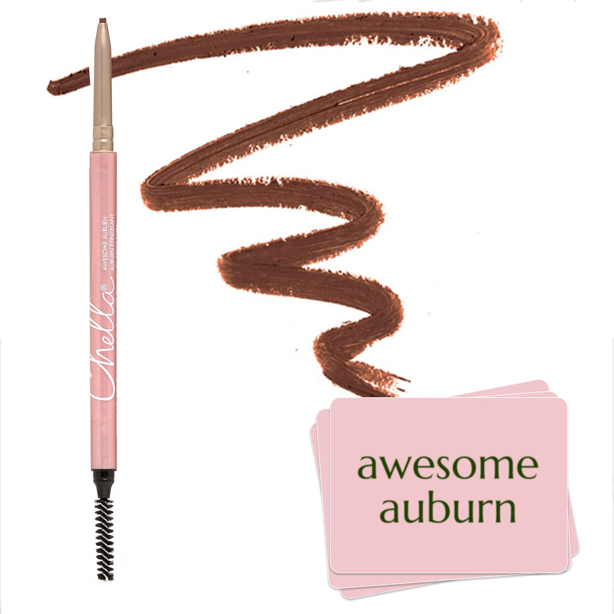 Chella Eyebrow Pencil, Long-Wear Definer with Precise Tip (Taupe)