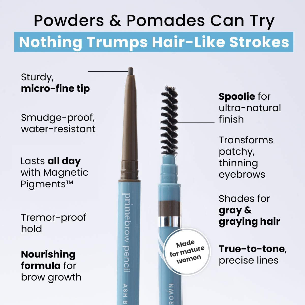 Prime Prometics PrimeBrow Pencil for Mature Women (Brunette)