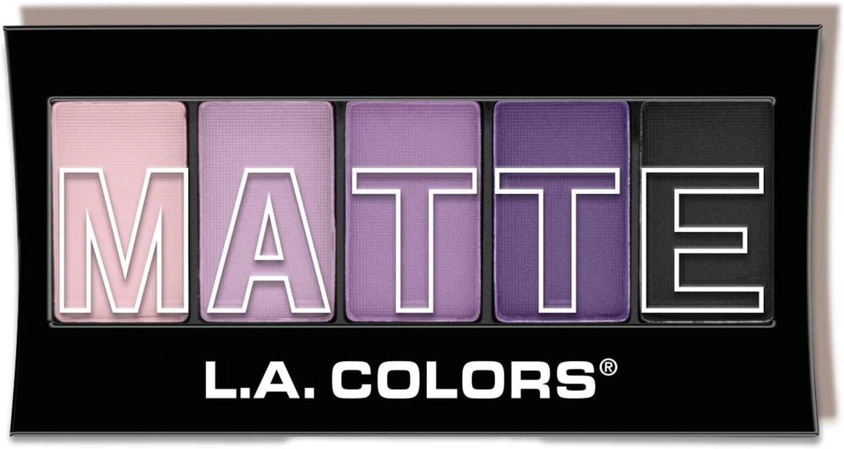 L.A. COLORS 5 Color Matte Eyeshadow, Purple Cashmere CEM473