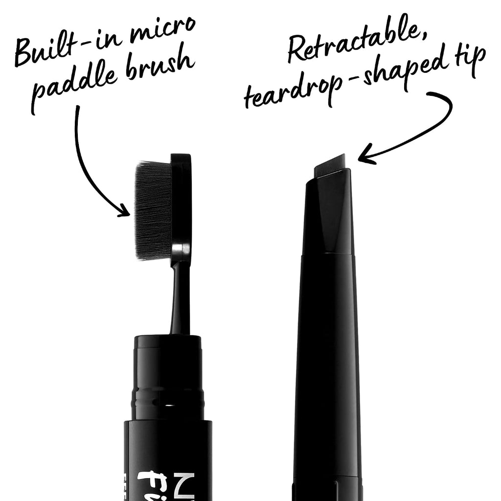 NYX PROFESSIONAL MAKEUP Fill & Fluff Eyebrow Pomade Pencil, Black