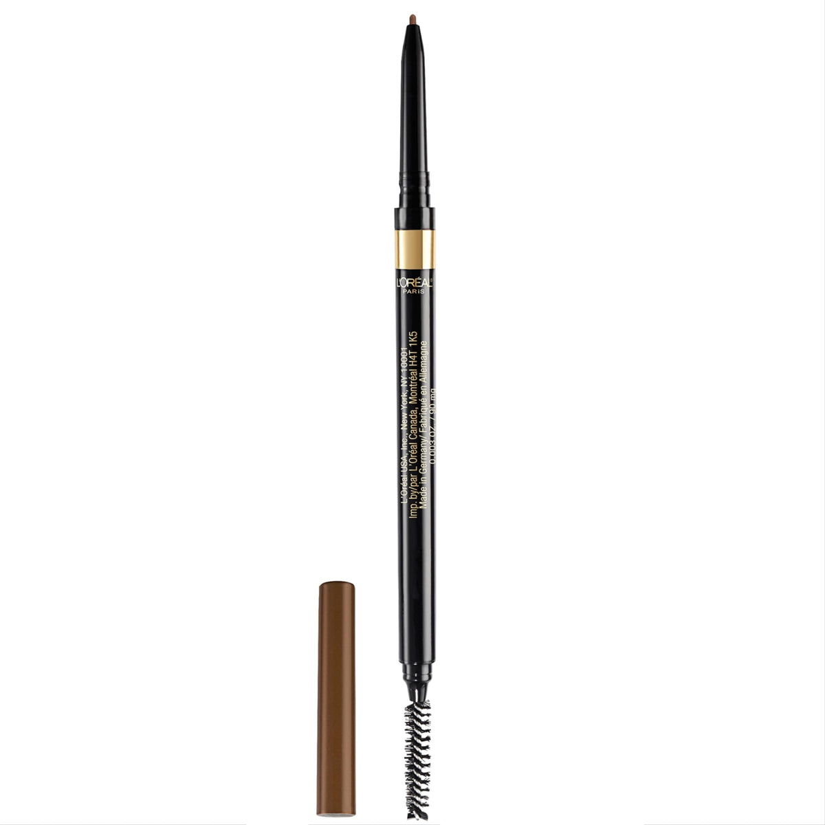 L'Oreal Paris Makeup Brow Stylist Definer Waterproof Eyebrow Pencil, Ultra-Fine Mechanical Pencil, Draws Tiny Brow Hairs and Fills in Sparse Areas and Gaps, Dark Brunette, 0.11 Ounce (Pack of 2)
