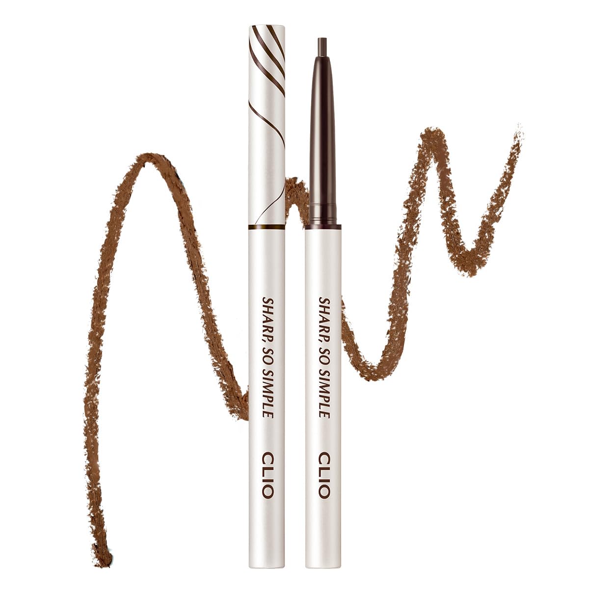 CLIO Sharp So Simple Waterproof Pencil Liner, 2mm Ultra-Slim Thin Precision Tip, Tug Free Glide, Smudge Proof Long Wear Formula, Safe for Sensitive Eyes, Easy Control For Daily Makeup (001 Black)