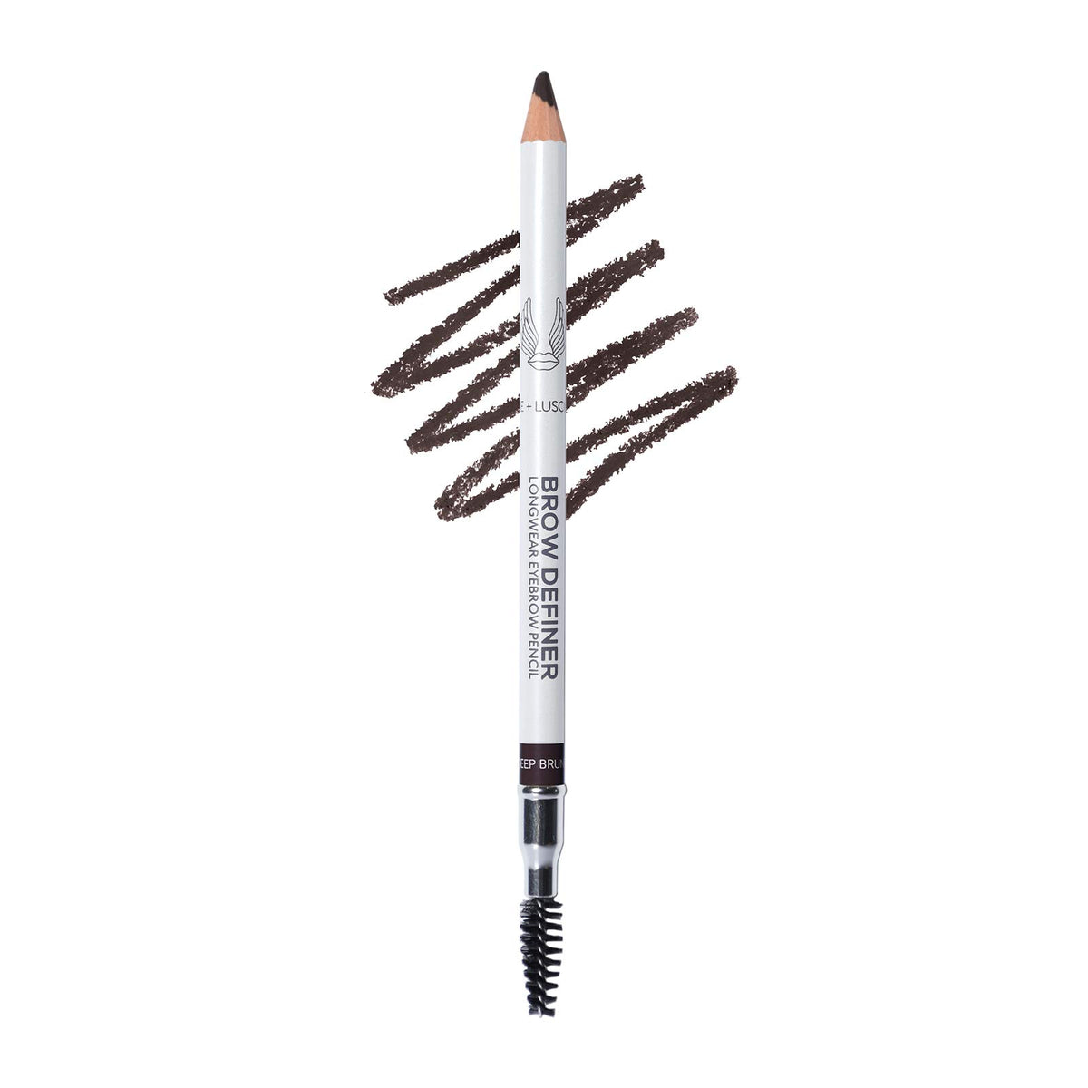 True + Luscious Brow Definer Pencil | Pomade and Powder Combo with Organic Castor Oil | Fills Shapes Eyebrows Waterproof Long-Lasting Vegan Cruelty-Free Clean Waterproof | Taupe (Universal)