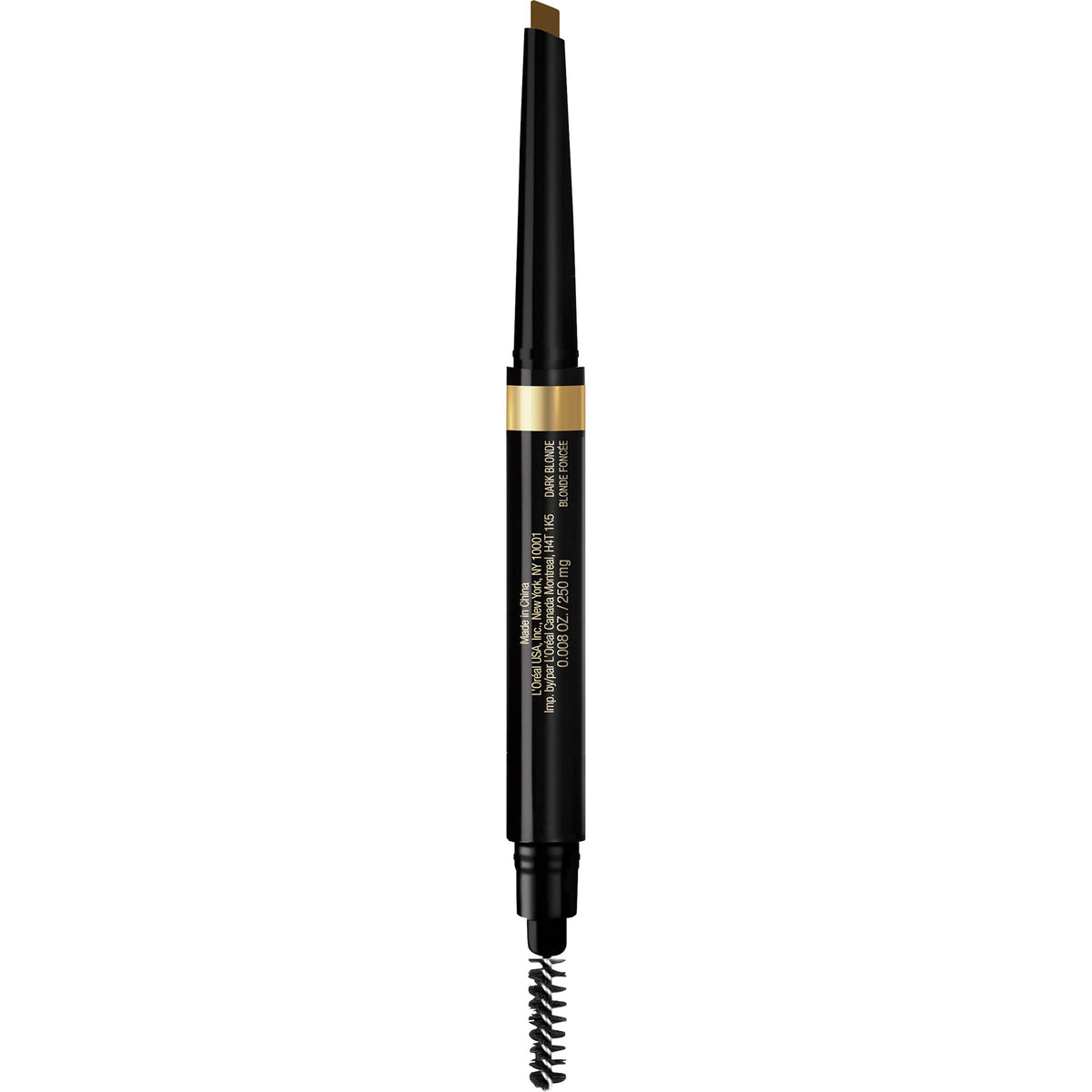 L'Oreal Paris Brow Stylist Shape & Fill Mechanical Eye Brow Makeup Pencil, Dark Brunette, 0.008 oz.
