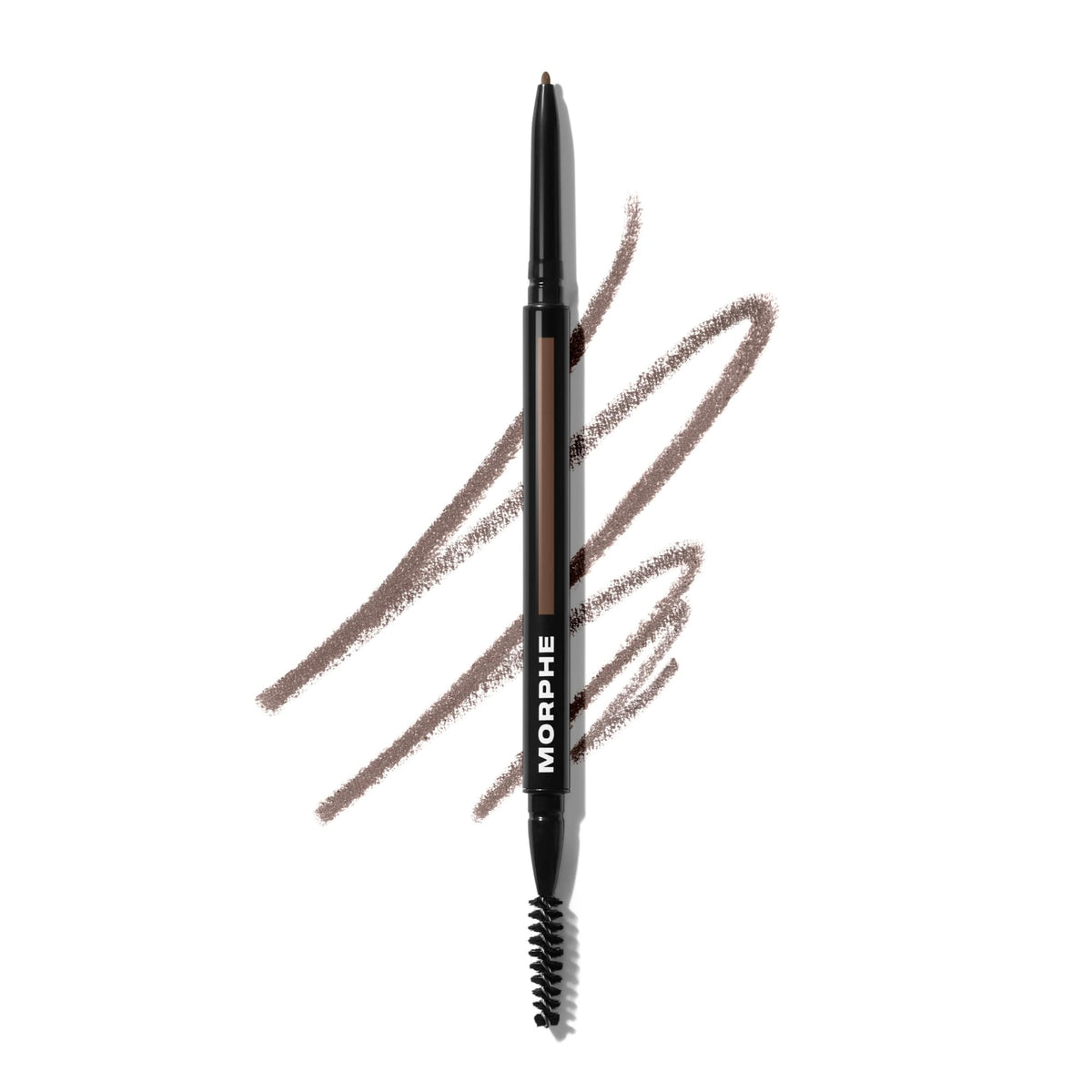 Morphe Micro Dual Eyebrow Pencil - Dual-Ended Brow Pencil Featuring a Retractable, Ultra-Precise, Pointed Tip - Richly Pigmented, Smooth-Gliding, Long-Lasting Wax Formula - Chocolate Mousse (0.003 oz)