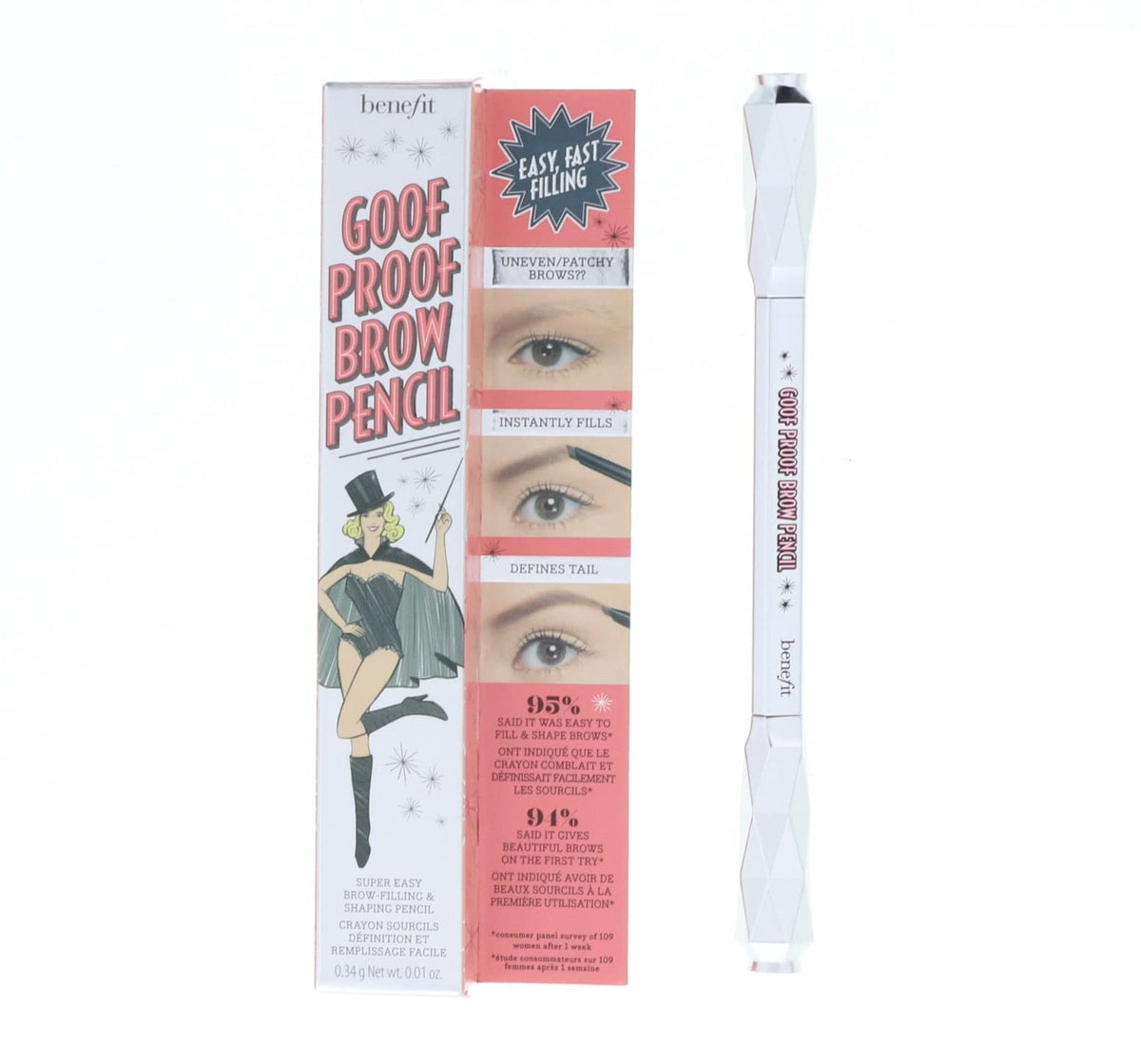 Benefit Goof Proof Brow Pencil Easy Shape Fill, 3.5 medium
