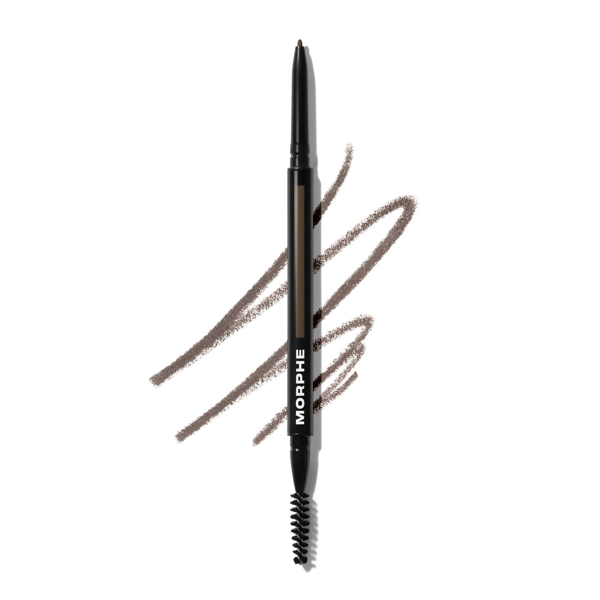 Morphe Micro Dual Eyebrow Pencil - Dual-Ended Brow Pencil Featuring a Retractable, Ultra-Precise, Pointed Tip - Richly Pigmented, Smooth-Gliding, Long-Lasting Wax Formula - Chocolate Mousse (0.003 oz)