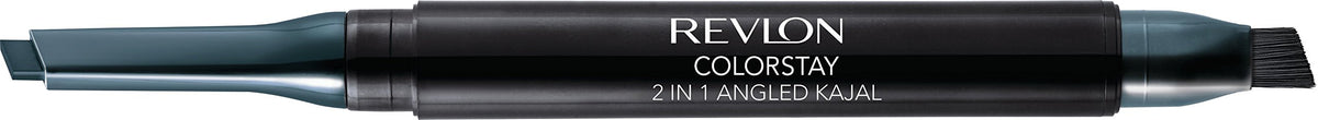 Revlon Pencil Eyeliner, ColorStay 2-in-1 Eye Makeup,Waterproof, Longwearing with Smudge Brush, Angled Kajal Eyeliner, 101 Onyx, 0.01 Oz