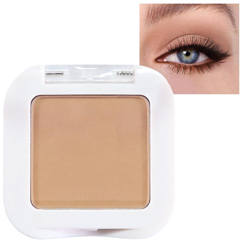 evpct Mauve Taupe Plum Matte Single Eye Shadow Palette Makeup for Older Women, Plum Lavender Purple Natural Cream Eyeshadow Palette for Green Eyes, High Pigment Mini Monochrome Eyeshadow