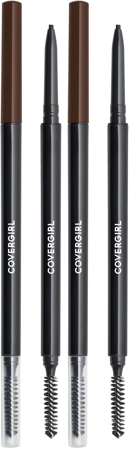 COVERGIRL Easy Breezy Brow Micro-Fine and Define Pencil, Soft Brown, 0.03 Pound , Brown Eyebrow Pencil, No Sharpening Needed, Built in Spoolie, Safe for Sensitive Eyes, Removes Easily