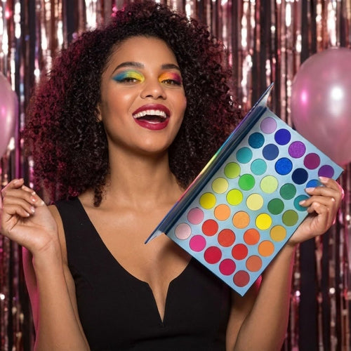 39 Colors Colorful Rainbow Eyeshadow Palette, Matte Metallic Shimmer