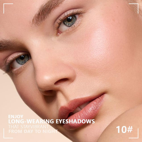 4 Colors Vanilla Nude Eyeshadow Palette, Light Beige Pink Ivory White Quads, Matte & Shimmer Soft Blendable Eye Shadow, Natural Everyday Makeup for Mature Skin, Vegan, Sombras de Ojos
