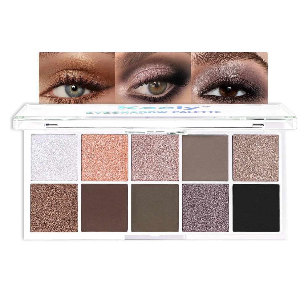 evpct Mauve Taupe Plum Matte Single Eye Shadow Palette Makeup for Older Women, Plum Lavender Purple Natural Cream Eyeshadow Palette for Green Eyes, High Pigment Mini Monochrome Eyeshadow